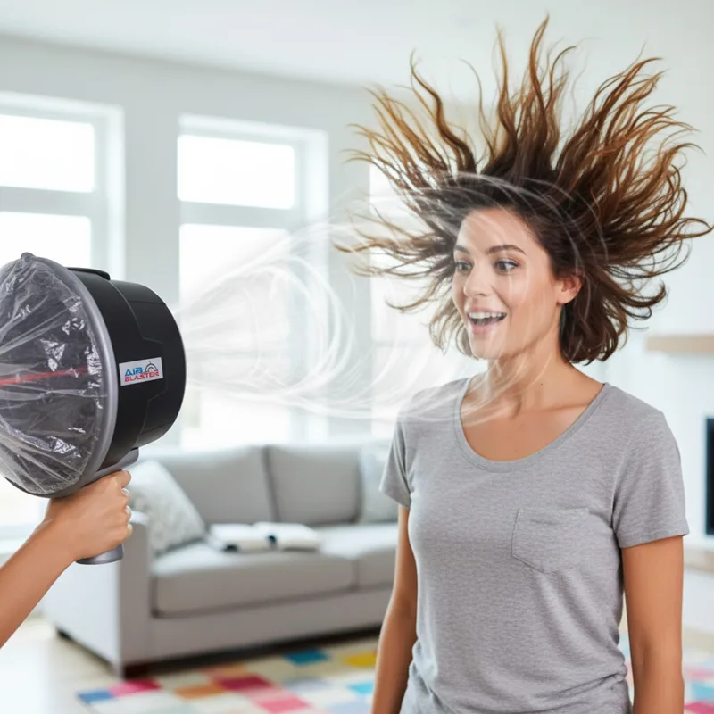 An Air Blaster toy creating a playful burst of air