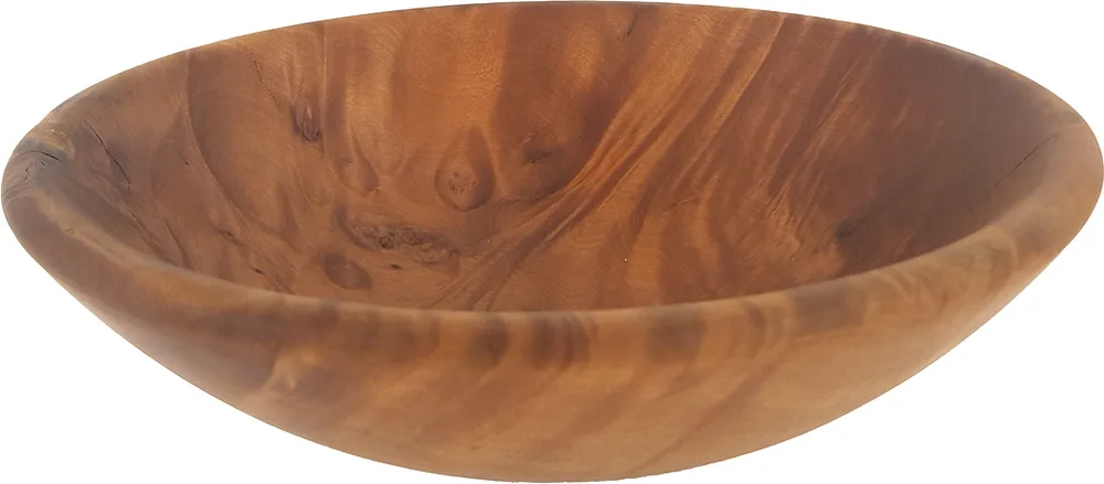 Handcrafted Tasmanian myrtle bowl with richly patterned timber grain